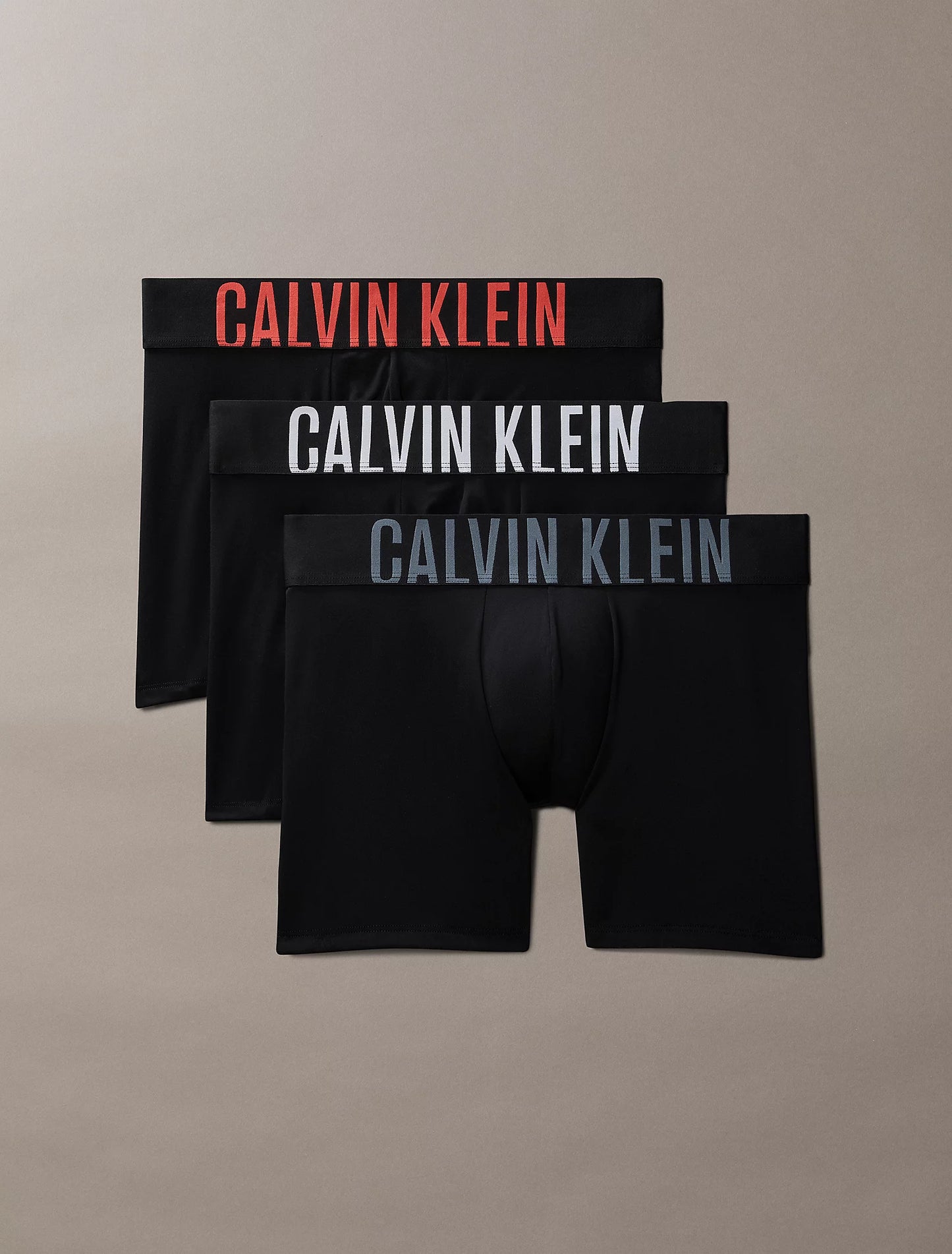Calvin Klein 3pk Boxer Brief Black Bodies w/White/Turbulence/Ve
