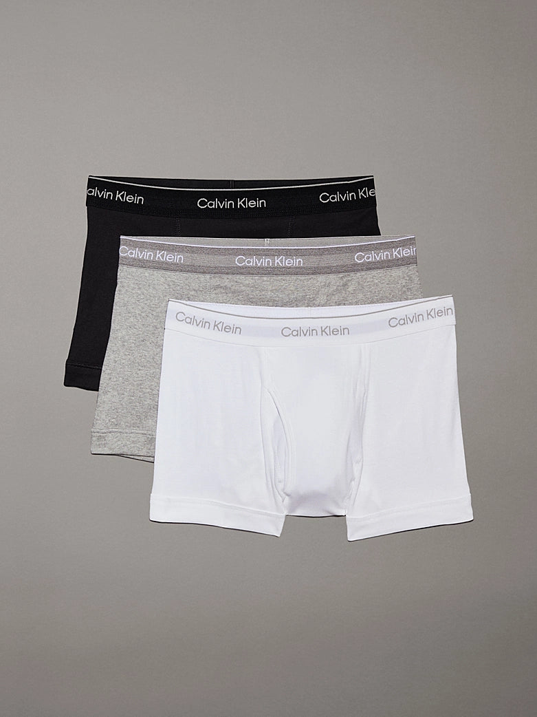 Calvin Klein 3 pack Cotton Classics Trunk Black/Grey Heather/White
