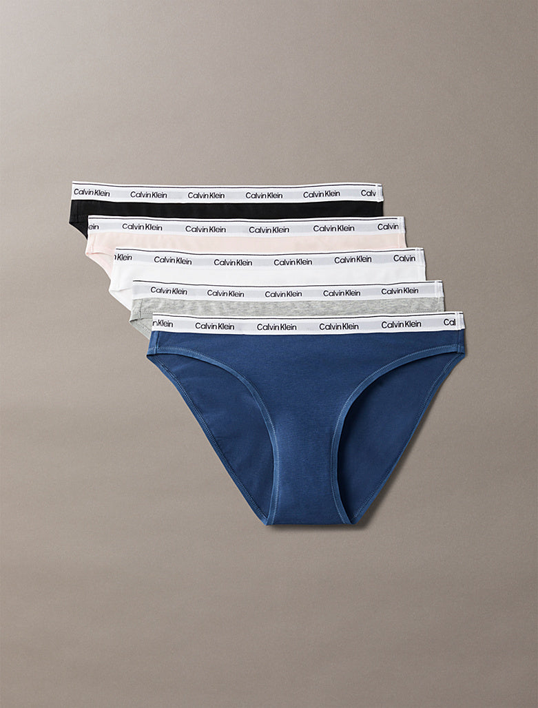 Calvin Klein 5 pack Bikini BlackWhite/Grey Heather/Potpourri