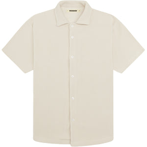 Woodbird Banks Plisse Shirt Off White