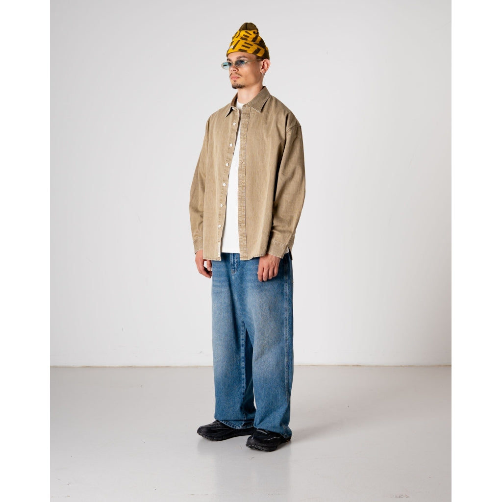 Woodbird Jong Washed Shirt Brown