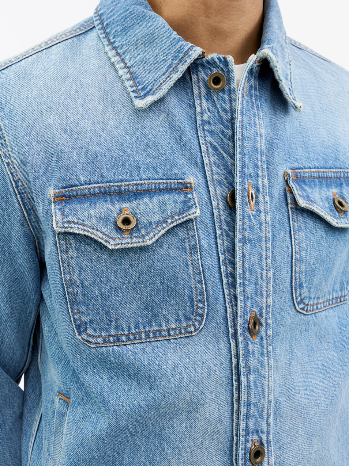 Tiger of Sweden Get Vision Denim Shirt Jacket Light Blue - Mojo Independent Store