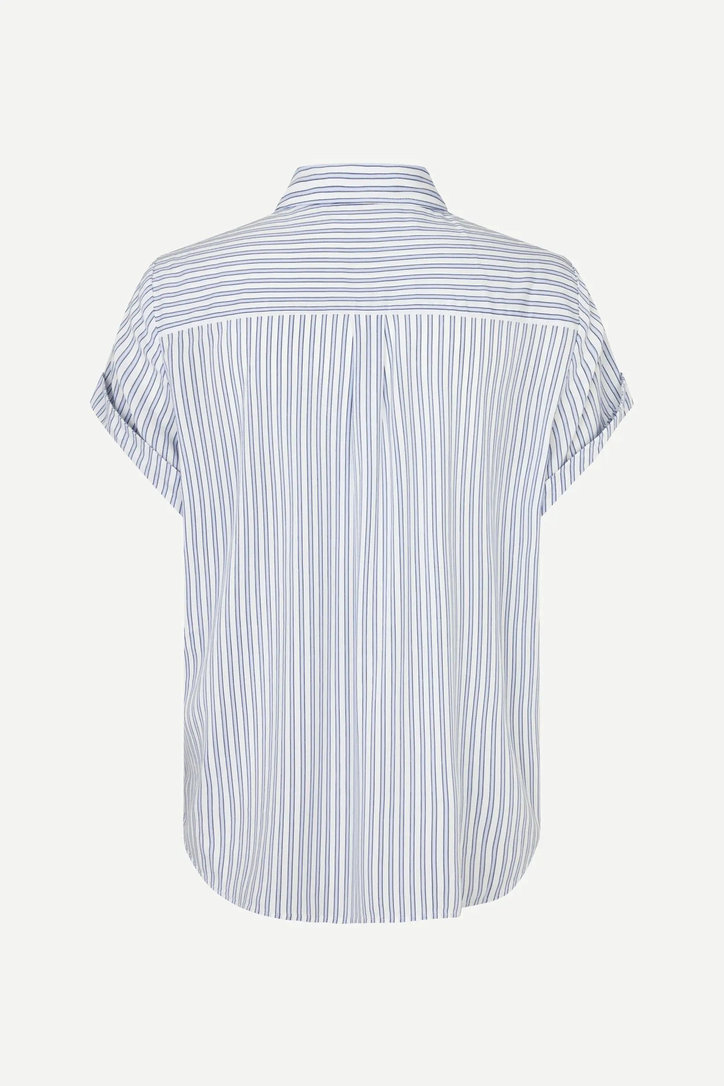 Samsøe Samsøe Majan SS Shirt Gray Dawn Small Stripe - Mojo Independent Store