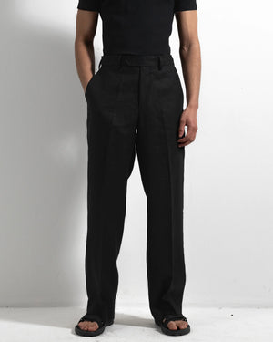 Ljung Airo Linen Wide Trousers Black