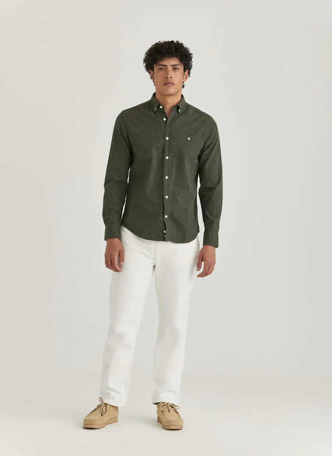 Morris Watts Flannel Shirt Olive - Mojo Independent Store