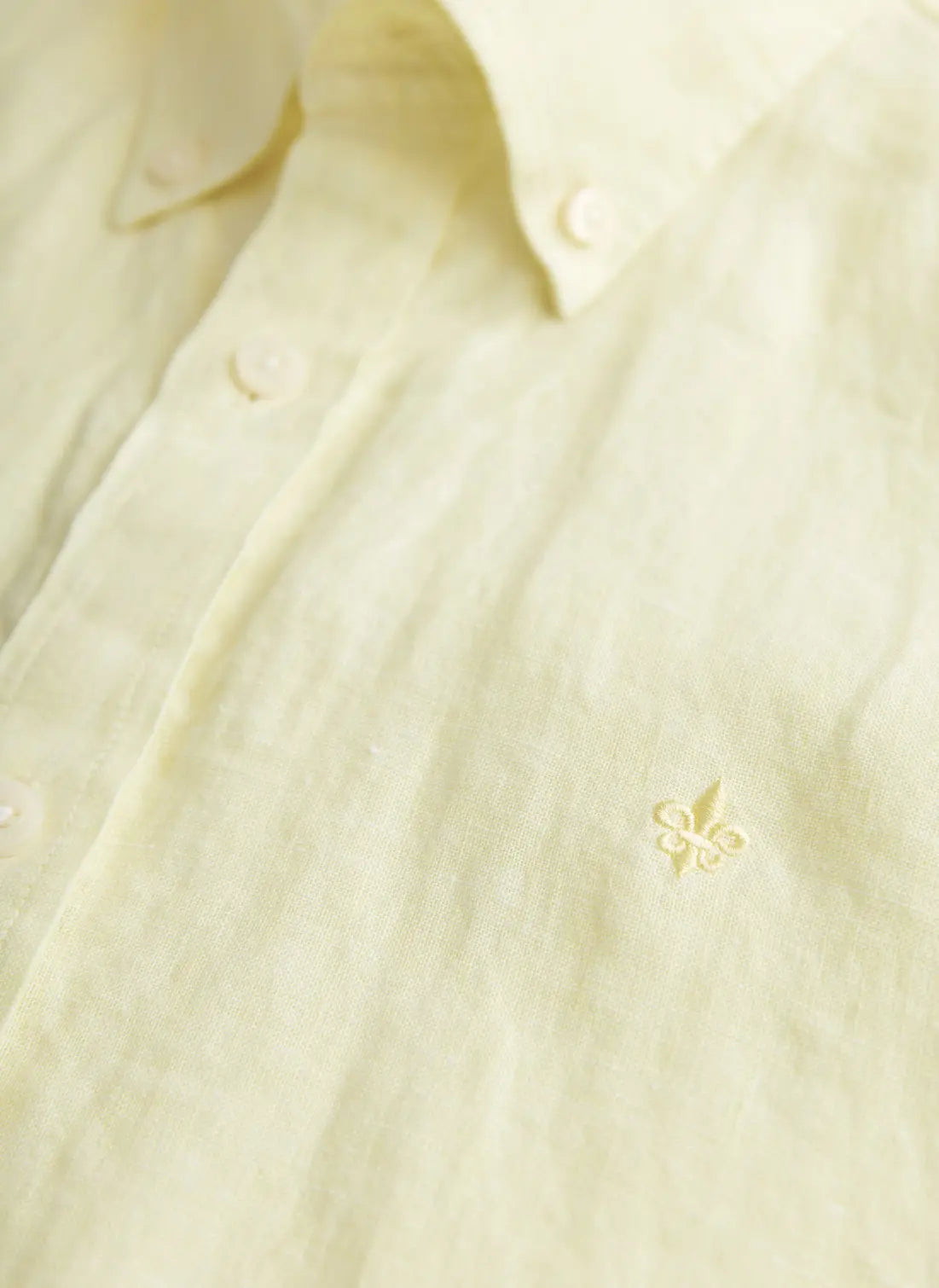 Morris Douglas Linen Shirt Yellow