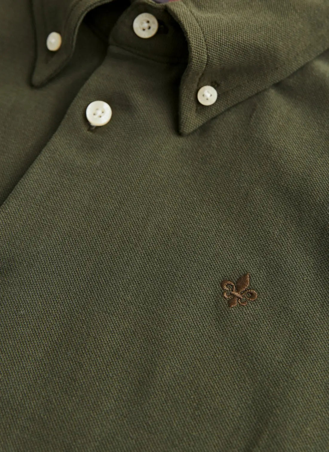 Morris Camden Pique Shirt Olive