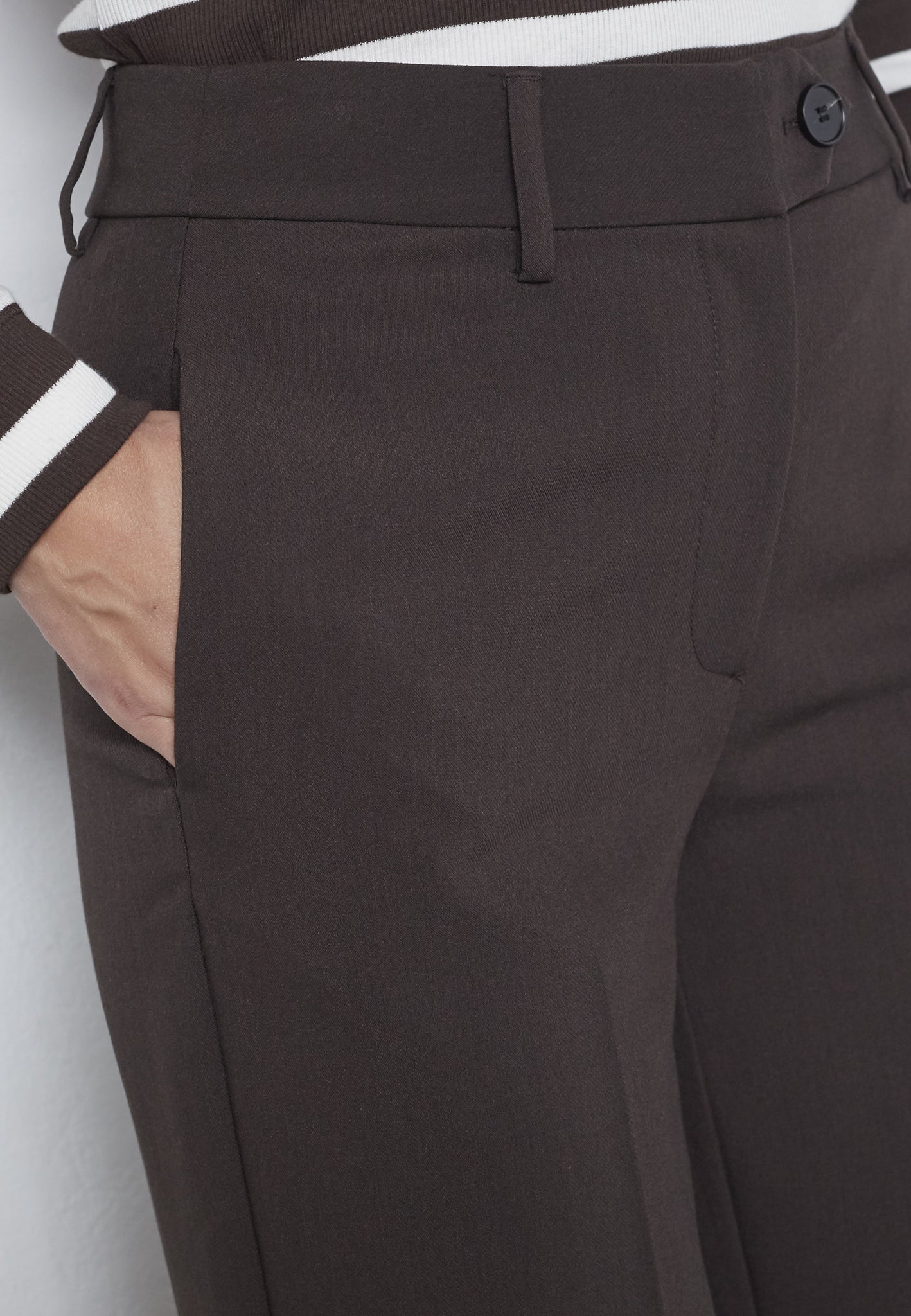 Co'Couture Vola Long Wide Pant Dark Brown