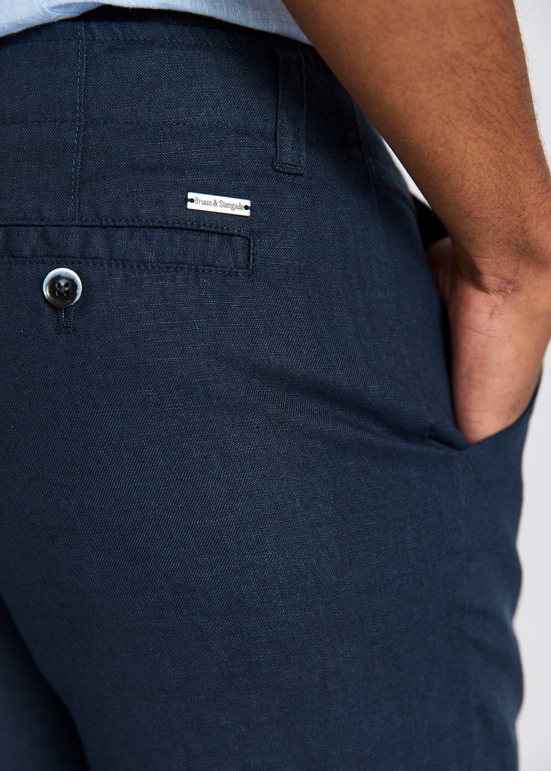 Bruun og Stengade Paolos Regular Fit Shorts Navy - Mojo Independent Store
