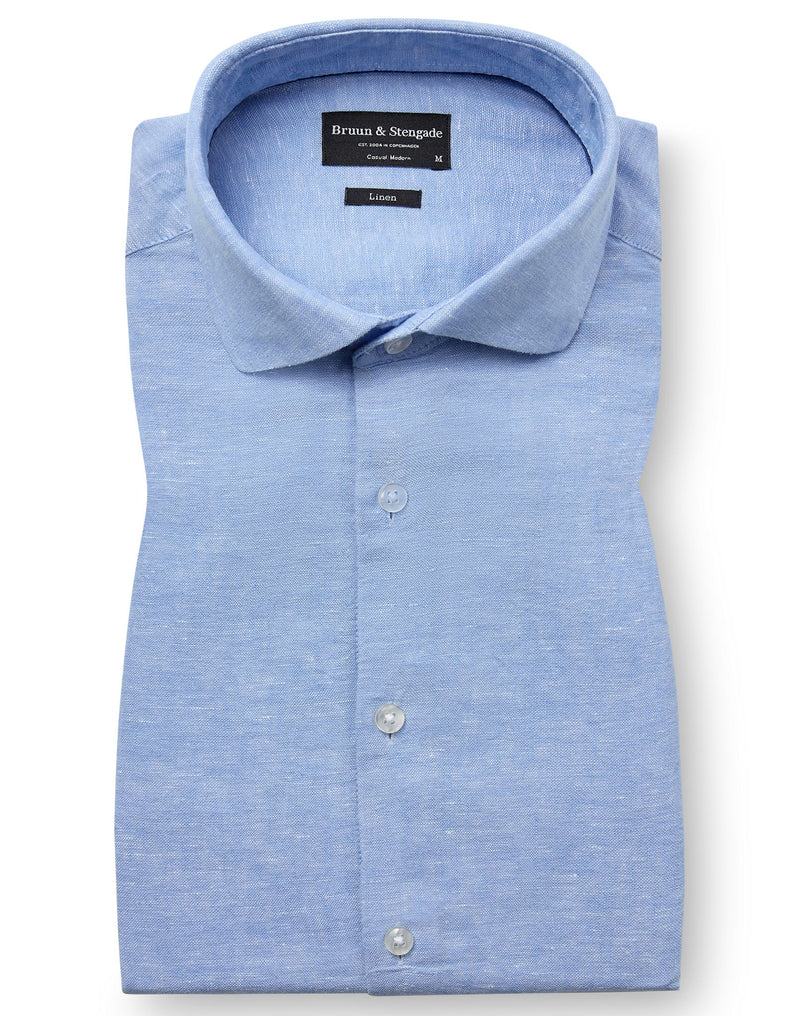 Bruun & Stengade Tahaka Casual Modern Fit Shirt Light Blue - Mojo Independent Store