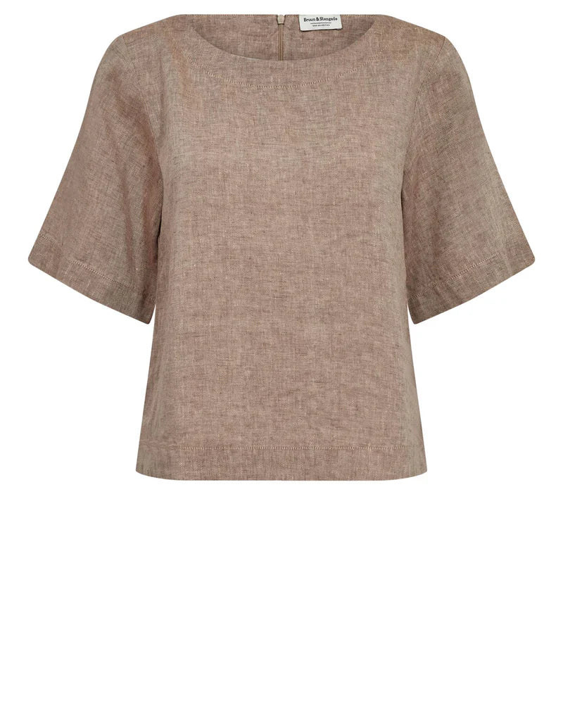 Bruun & Stengade Lucianne Regular Fit Top Brown - Mojo Independent Store
