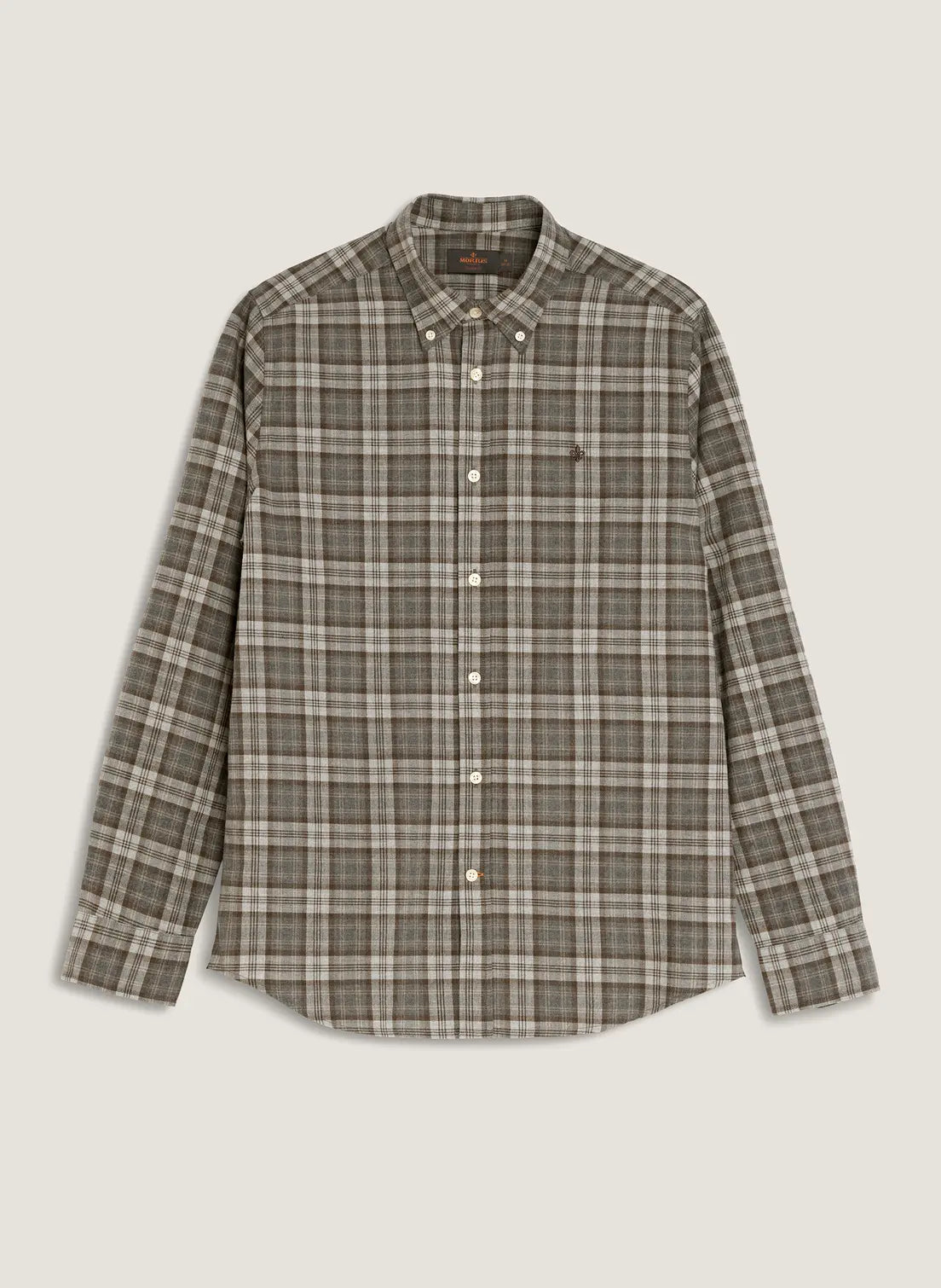 Morris Flannel Check Shirt Classic Fit Olive