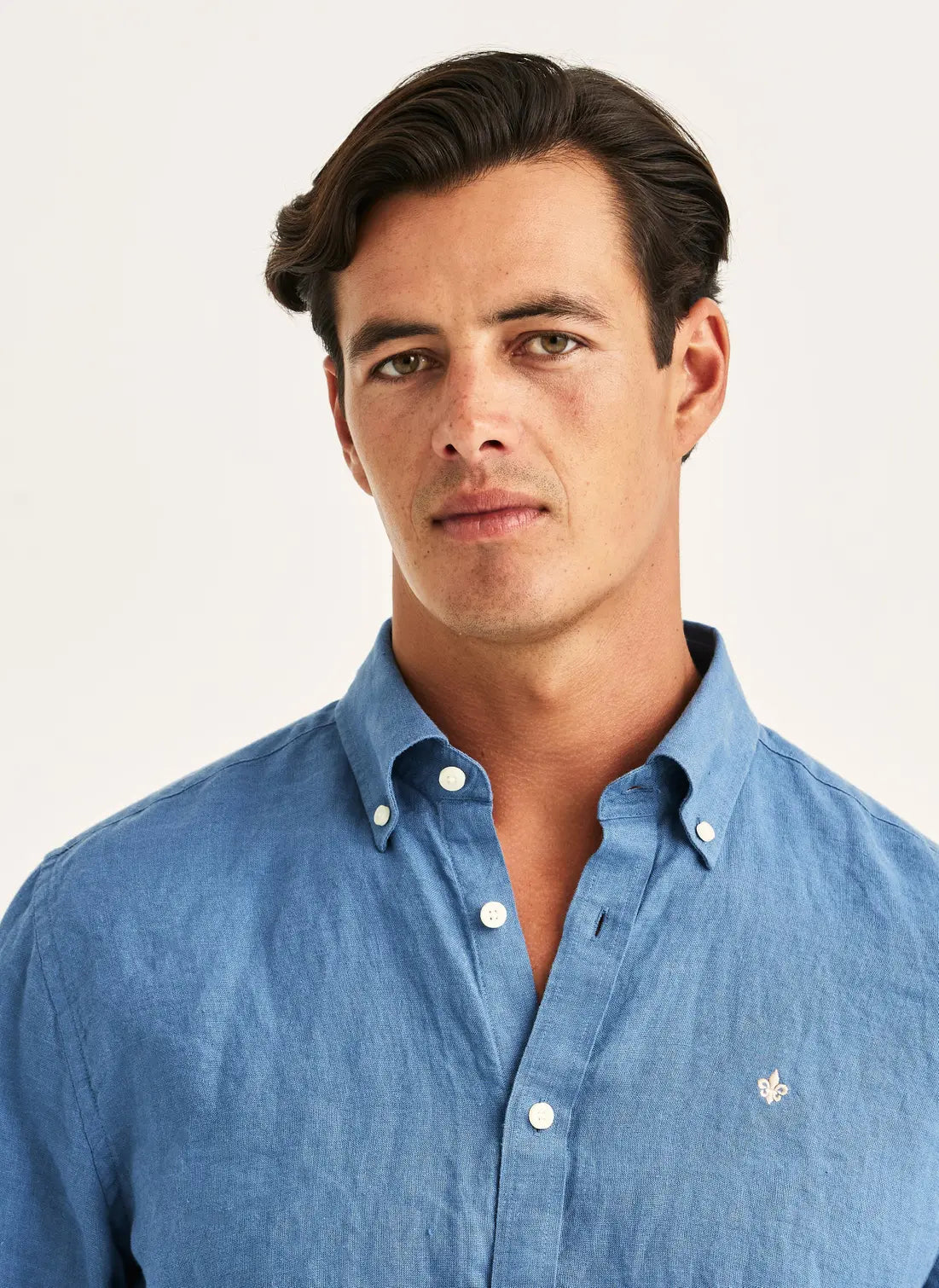 Morris Douglas Linen Shirt Blue 58 - Mojo Independent Store