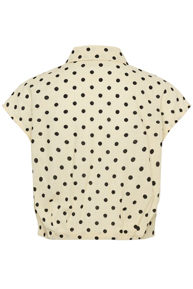 My Essential Wardrobe Nada Short Shirt Lemon Icing with dots - Mojo Independent Store