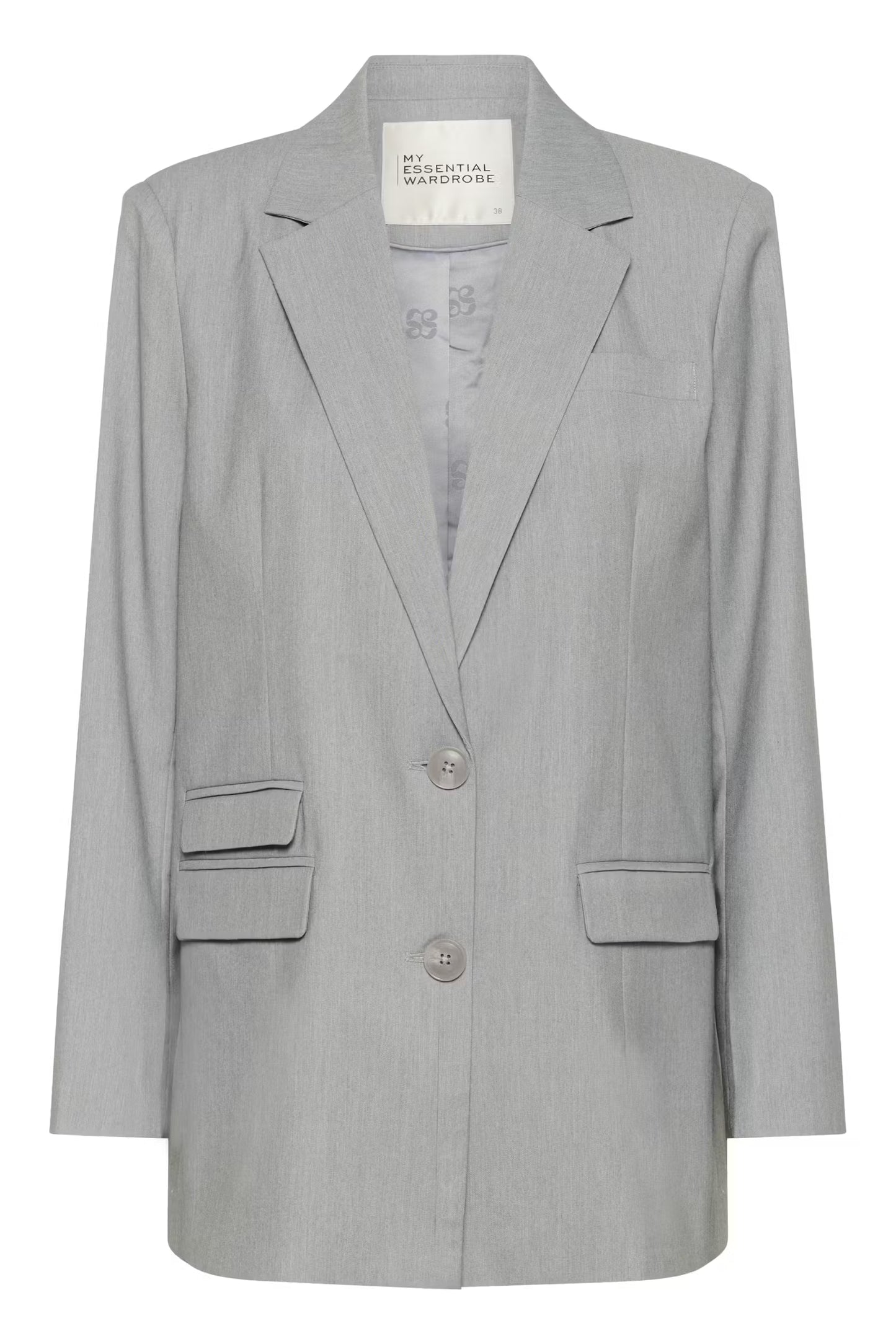 My Essential Wardrobe Hanna Blazer Light Grey Melange - Mojo Independent Store