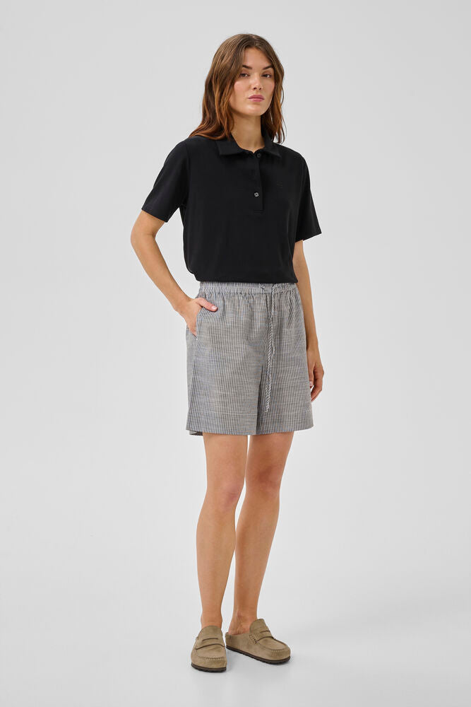 My Essential Wardrobe Skye Shorts Forest Night Stripe - Mojo Independent Store