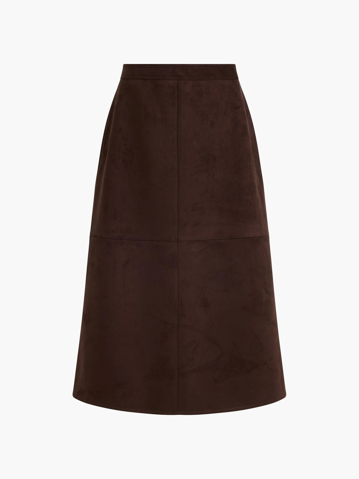 French Connection Laney Suedette Skirt Mocha Brown
