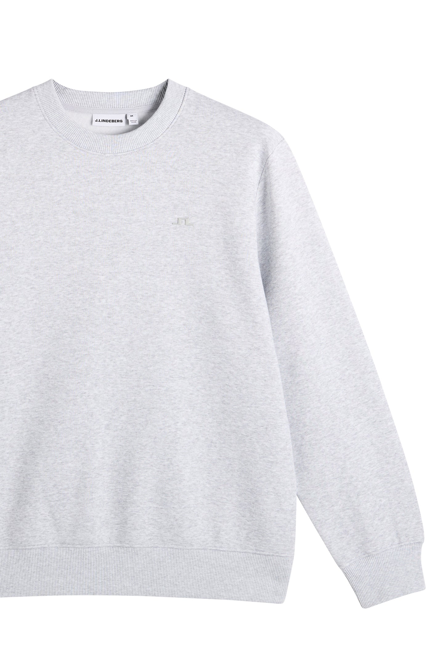J.Lindeberg Alpha Crew Neck Light Grey Melange - Mojo Independent Store