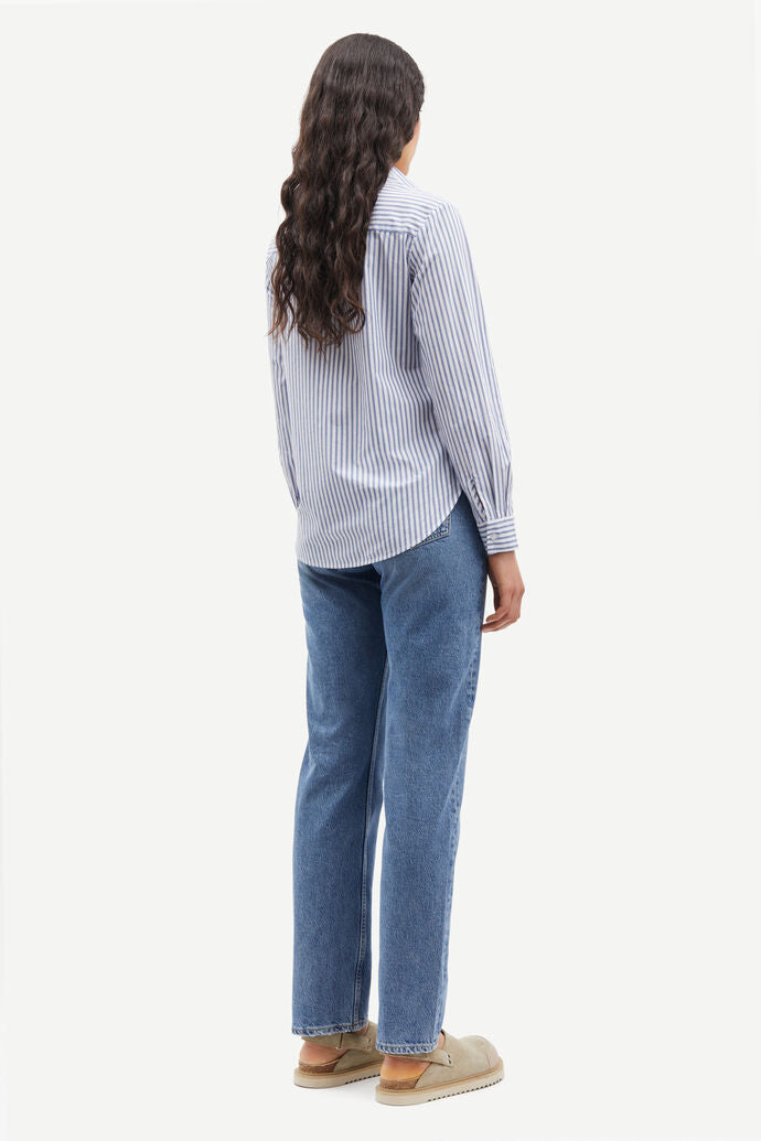 Samsøe Samsøe Samadisoni Shirt Blue White St. - Mojo Independent Store