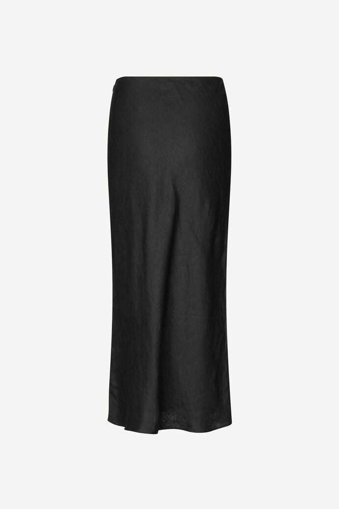 Samsøe Samsøe Saagneta Long Skirt Black Linen