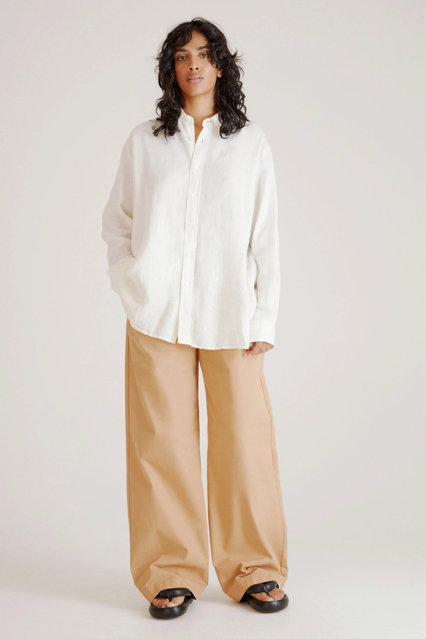 Hope Elma Edit Linen Shirt Off White Linen