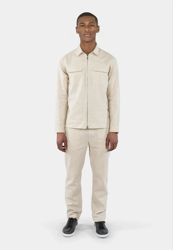 Ciszere Quincy Linen Overshirt Sunburst Beige