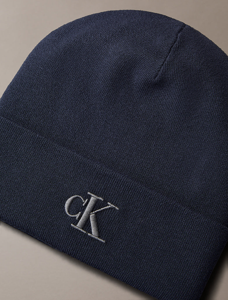 Calvin Klein Fine Rib Beanie Blue Nights - Mojo Independent Store