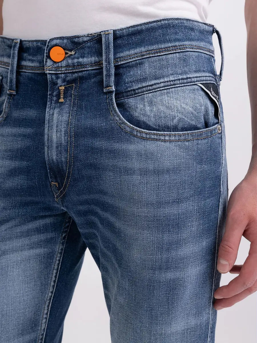 Replay Anbass Jeans Medium Blue Orange tag - Mojo Independent Store