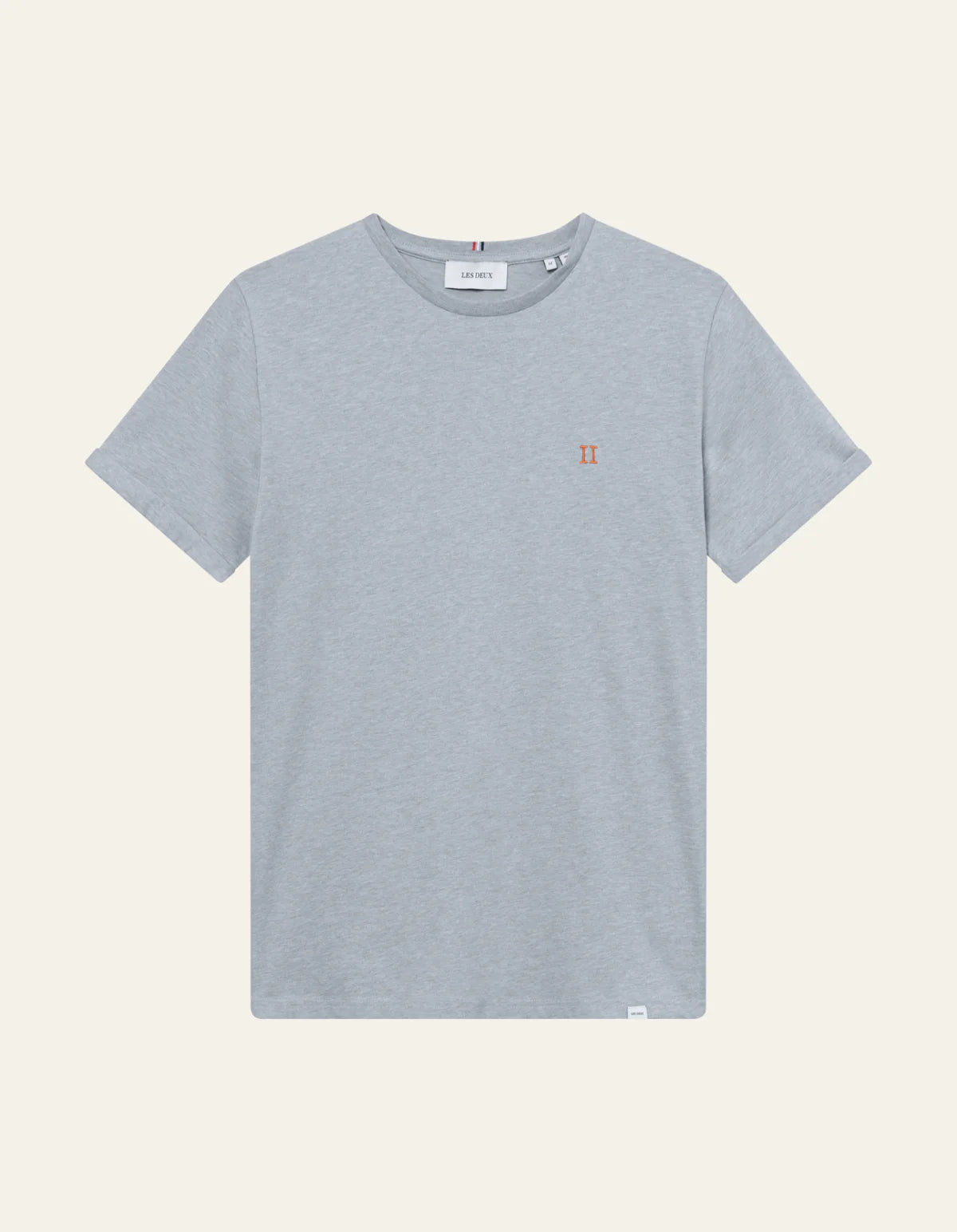 Les Deux Norregaard T-shirt Summer Sky Melange/Orange
