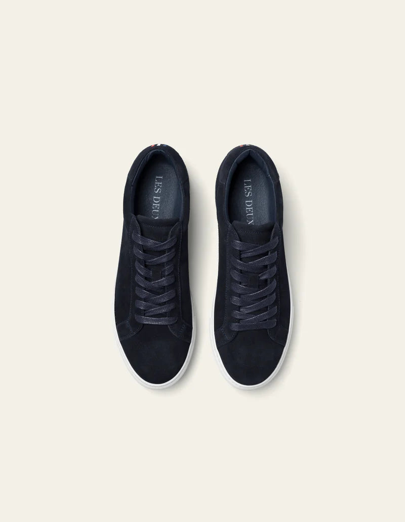 Les Deux Theodor Suede Sneaker Dark Navy