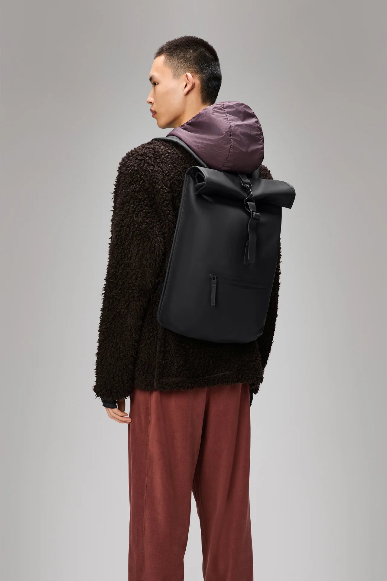 Rains Rolltop Rucksack W3 Black