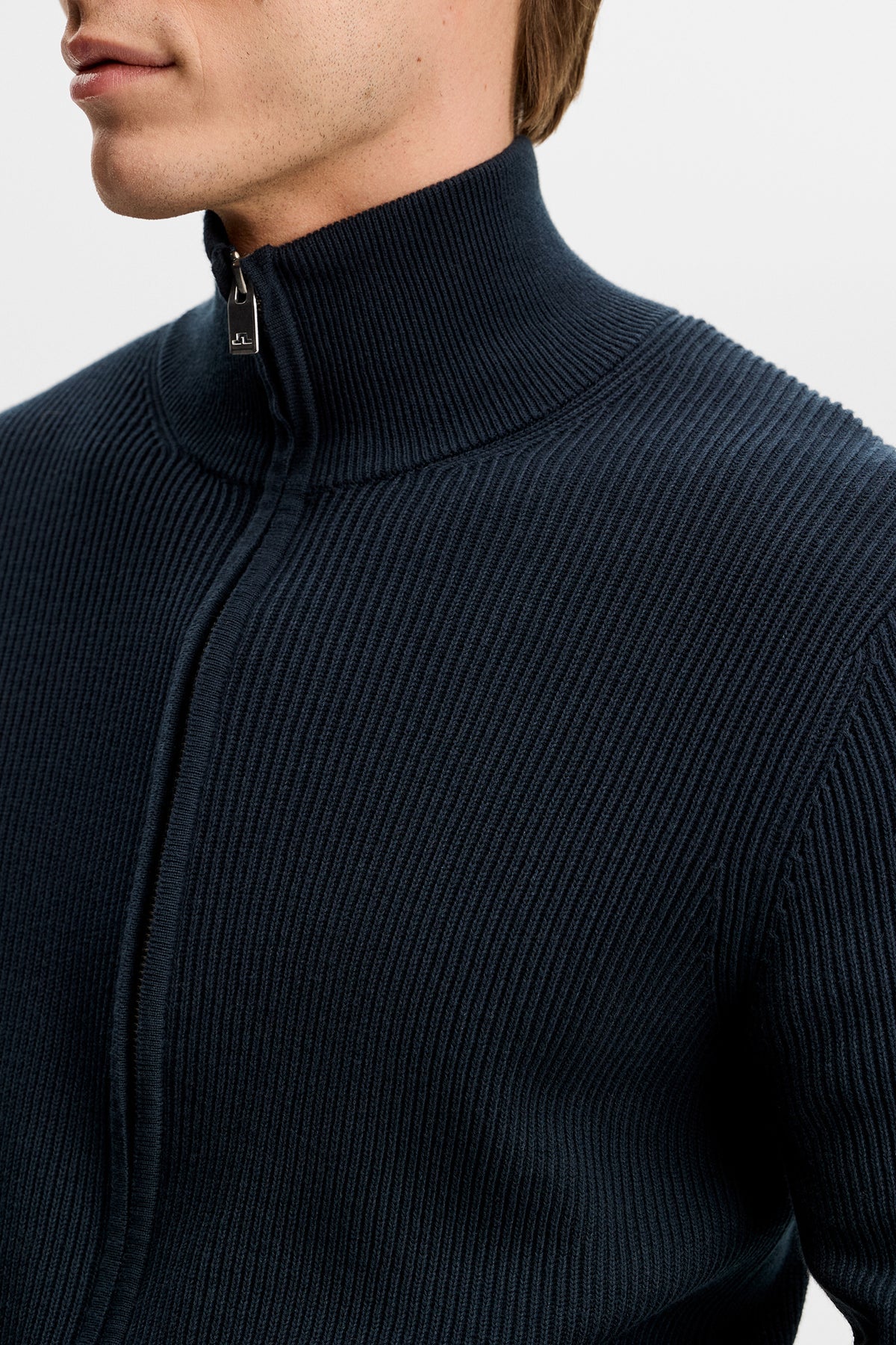 J.Lindeberg Alexis Full Zip Cardigan JL Navy - Mojo Independent Store