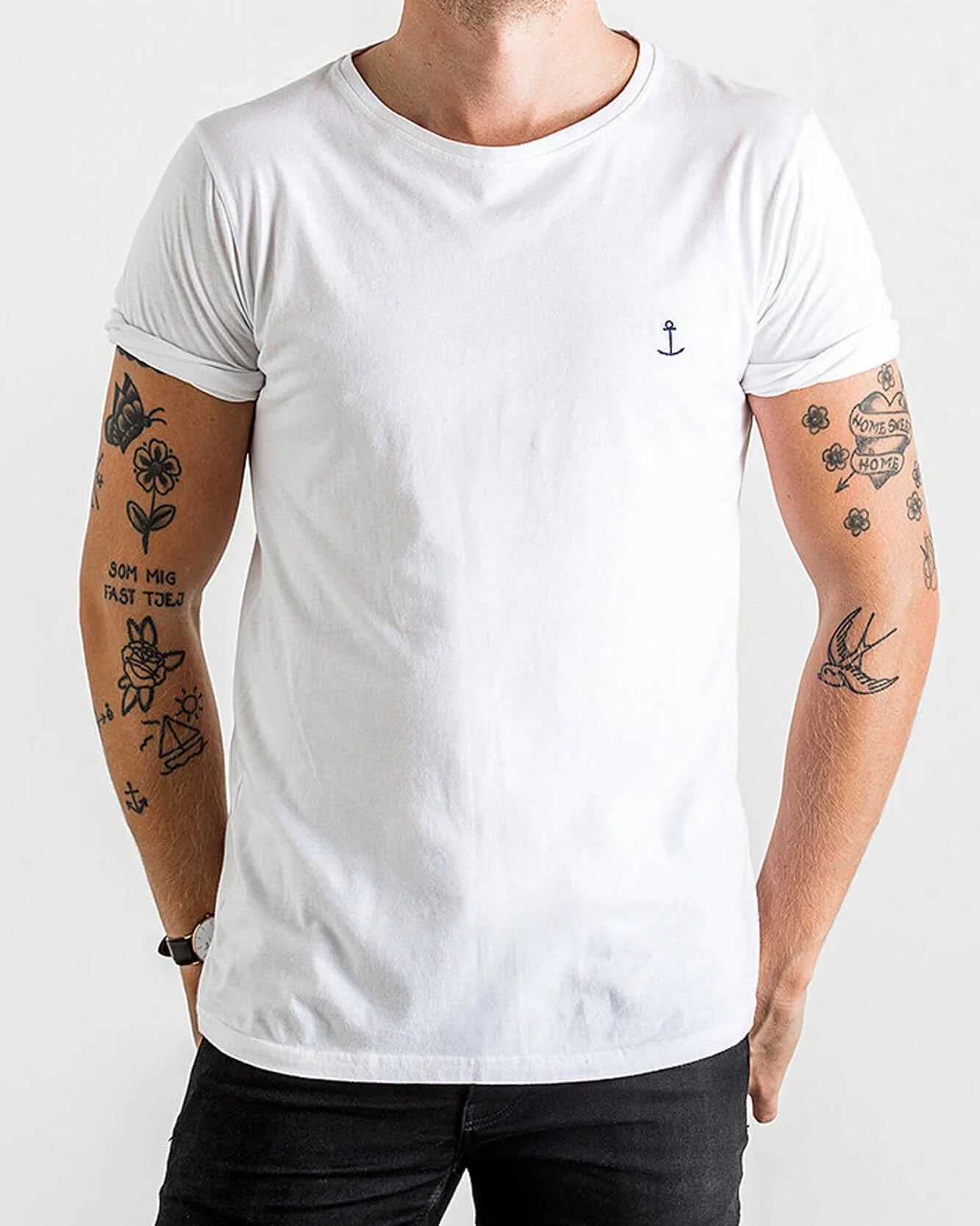 The Blue Uniform Embo Tee White - Mojo Independent Store