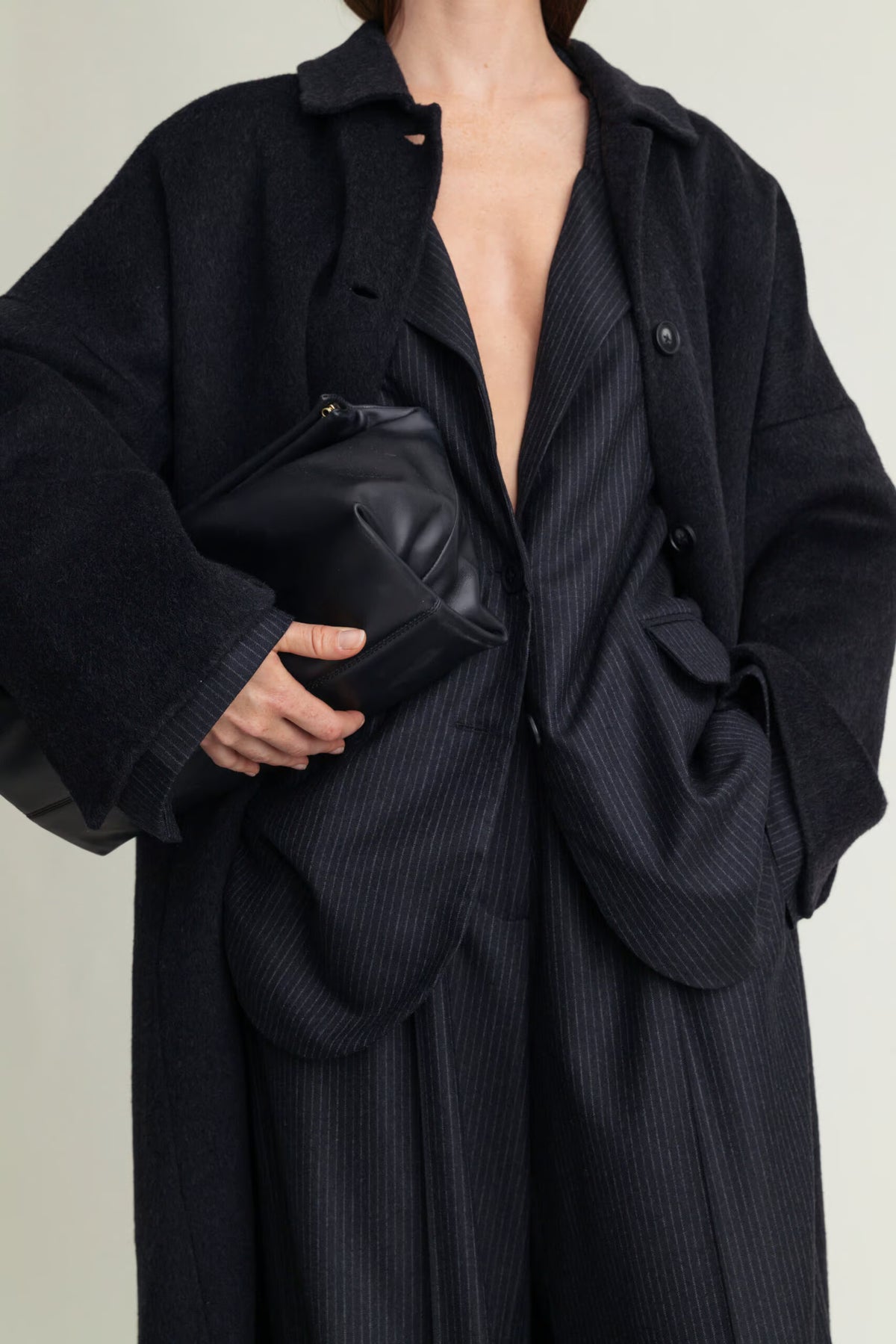 A Part of the Art Cloud Blazer Charcole Pinstripe