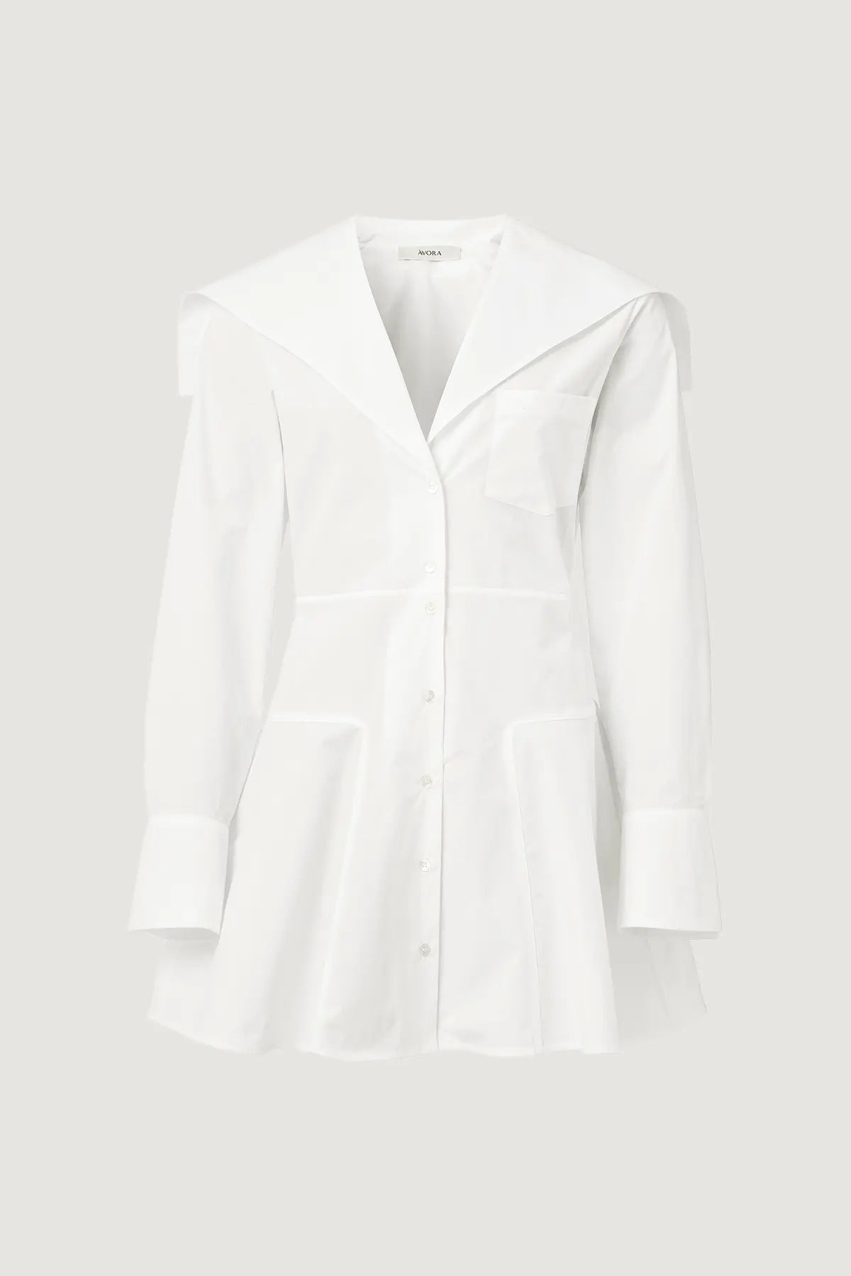 Àvora Poplin Shirt Dress White