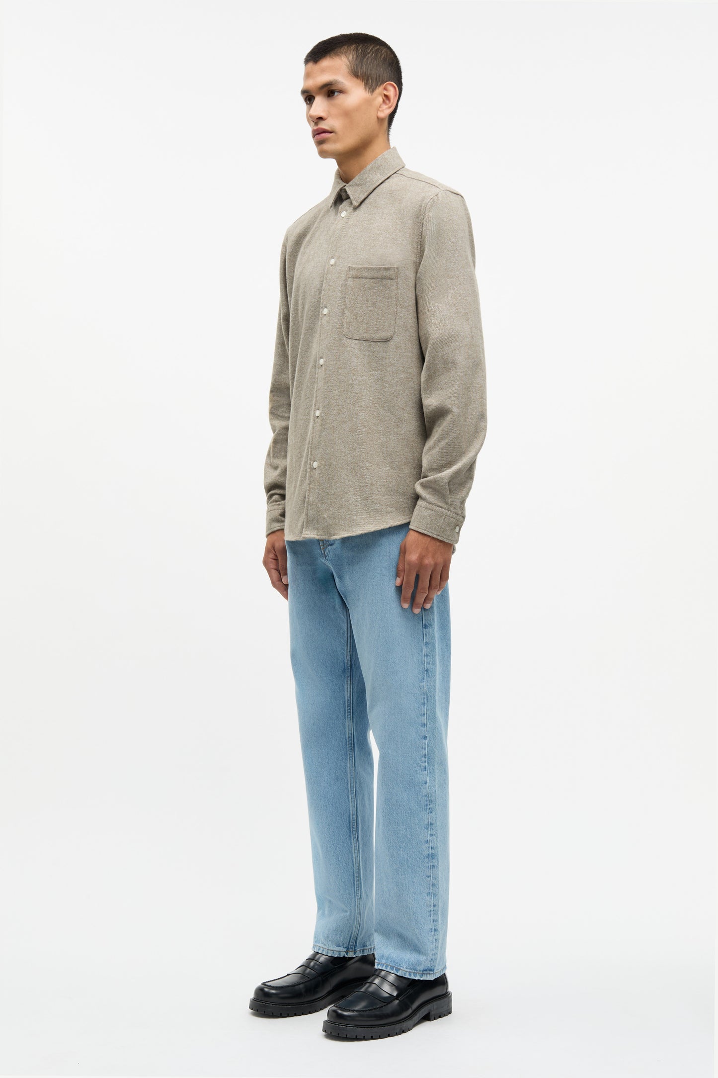 Samsøe Samsøe Liam NF Shirt Dark Olive Mel - Mojo Independent Store