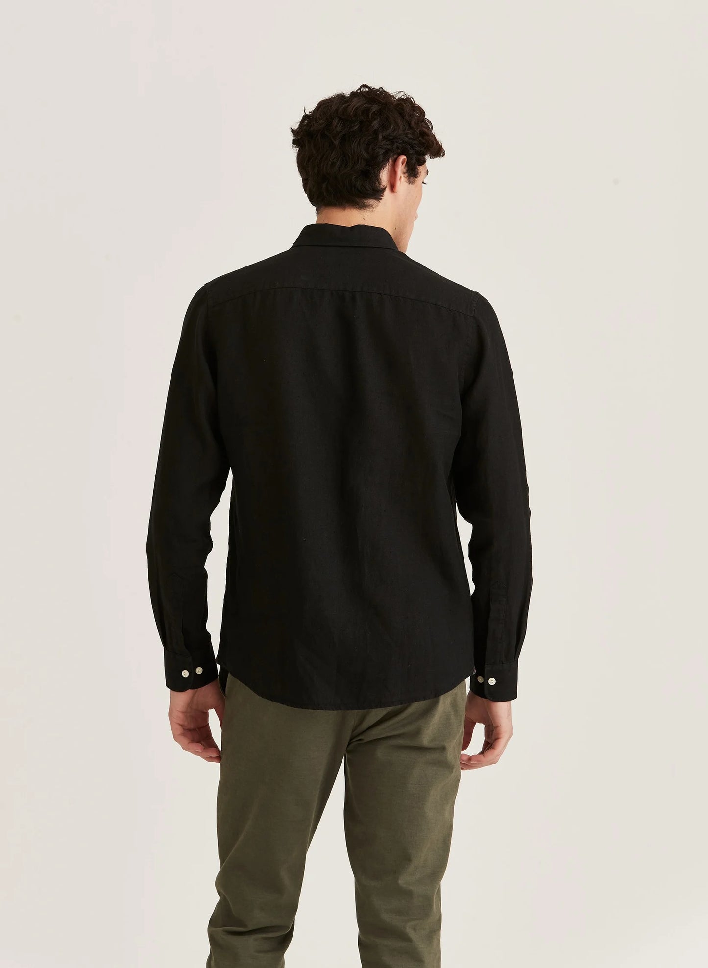 Morris Douglas Linen Shirt Black - Mojo Independent Store