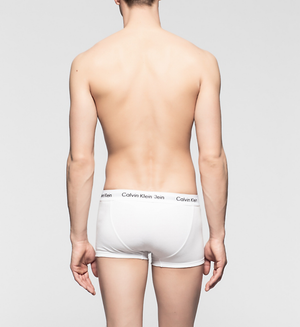Calvin Klein Cotton Stretch 3-pack Boxer Low Rise Trunk white/grey/black - Mojo Independent Store