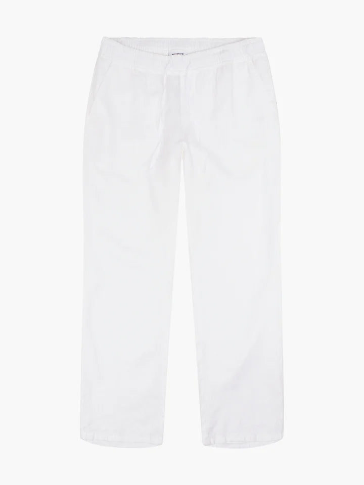 Woodbird Eik Linen Pant Off White - Mojo Independent Store