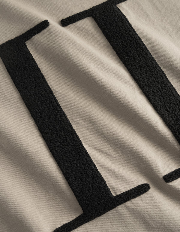 Les Deux Encore Bouclé T-shirt Dark Sand/Black