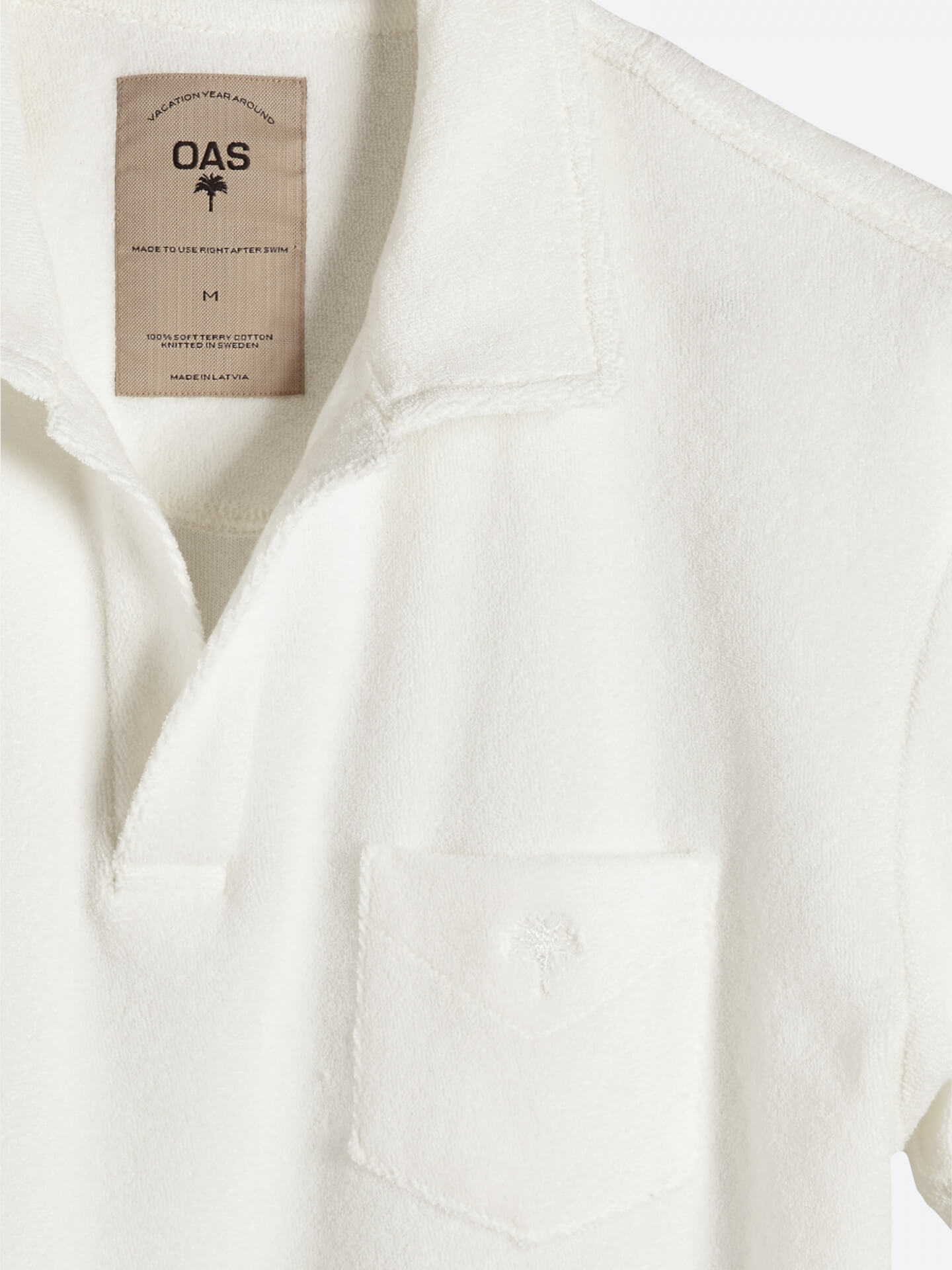 Oas Solid White Terry Shirt - Mojo Independent Store