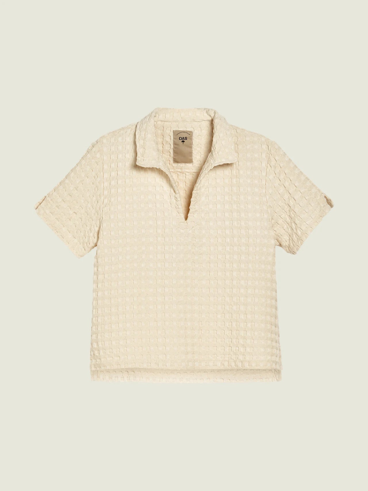 Oas Ecru Jaffa Waffle Shirt
