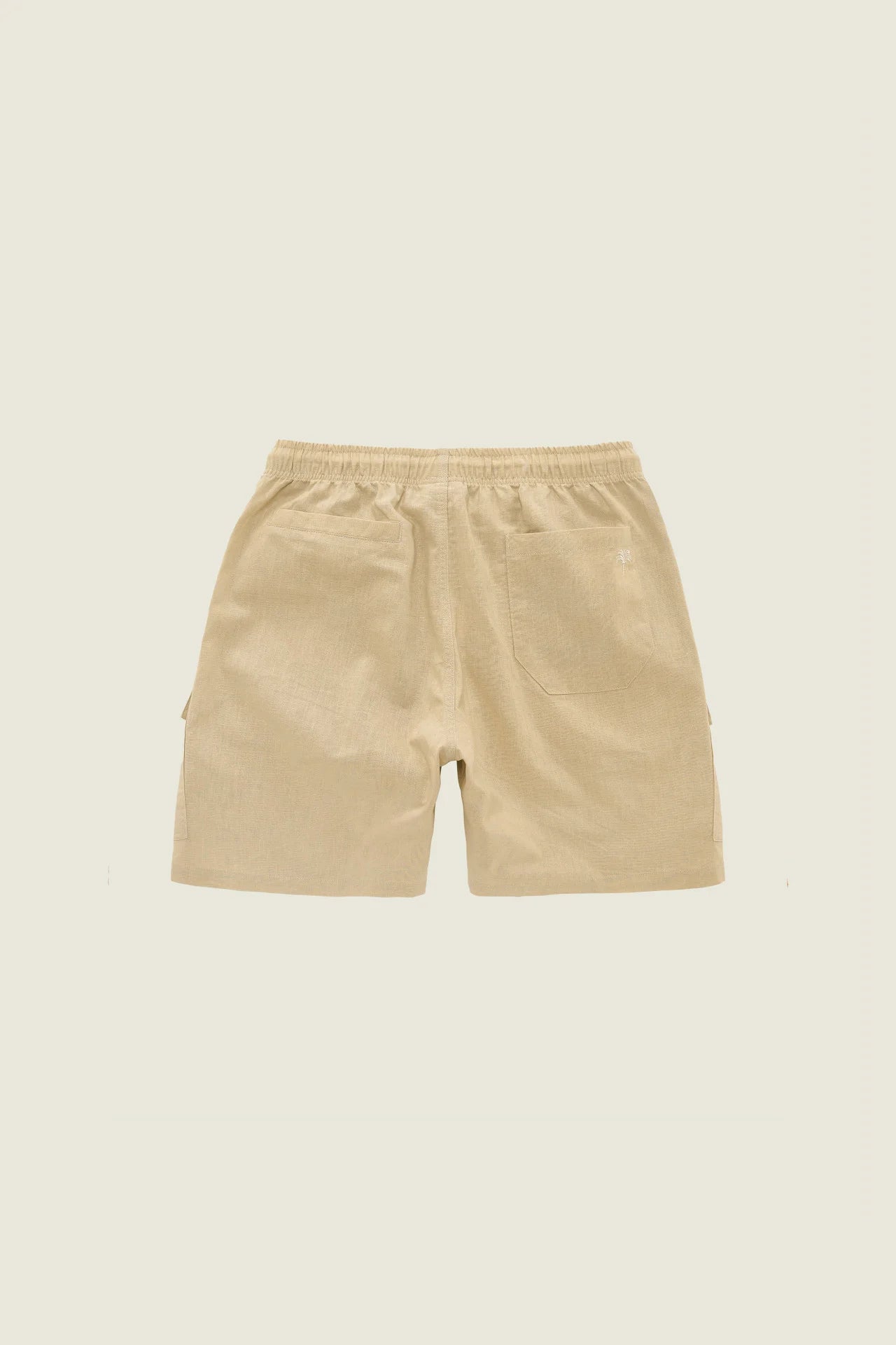 Oas Beige Cargo Linen Shorts - Mojo Independent Store