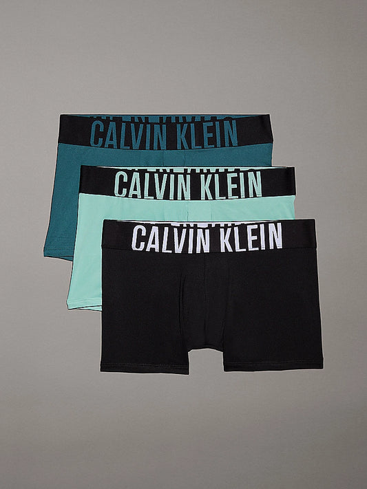 Calvin Klein 3 pack Intense Power Trunk Black/Tickled Green/Mediterrranea