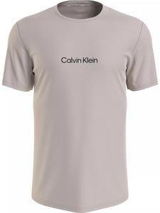 Calvin Klein s/s Crew Neck Moonbeam w/ Evening Blue Logo