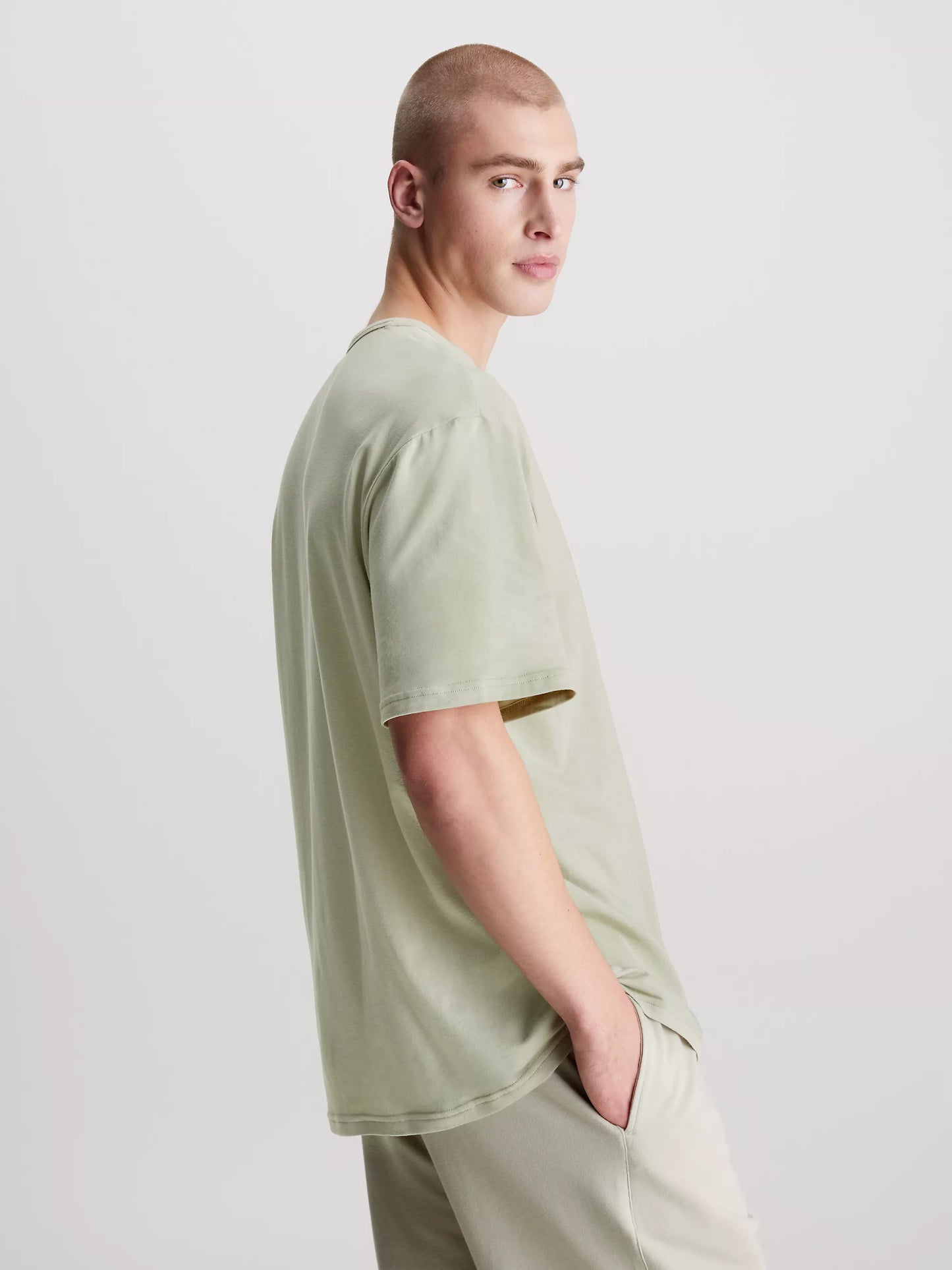 Calvin Klein s/s Crew Neck Moss Grey