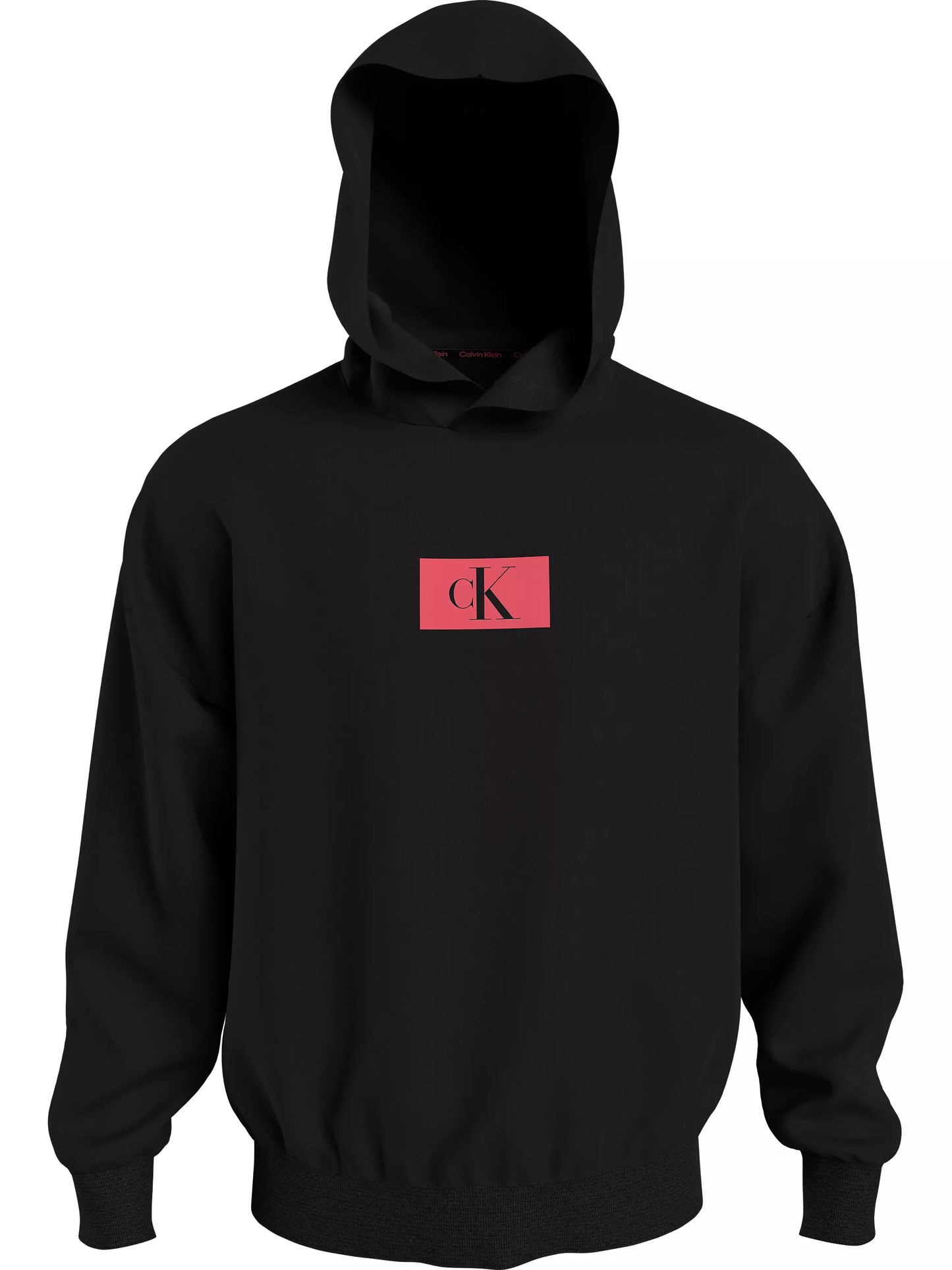 Calvin Klein L/S Hoodie Black Calypso Coral