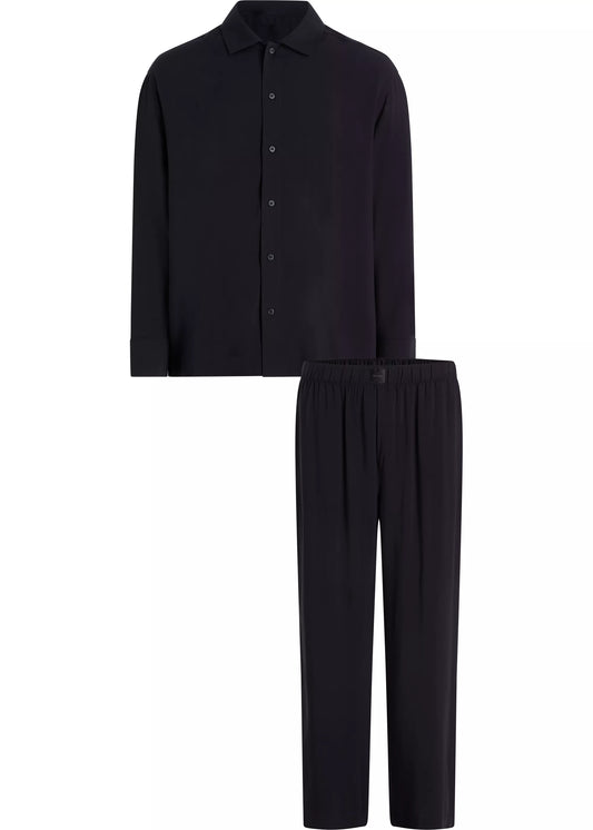 Calvin Klein L/S Button Down With Pant Set Black