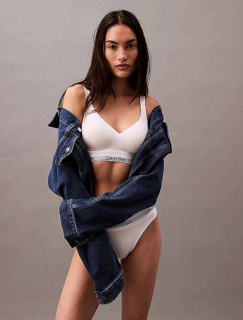 Calvin Klein Modern Cotton Lift Bralette White