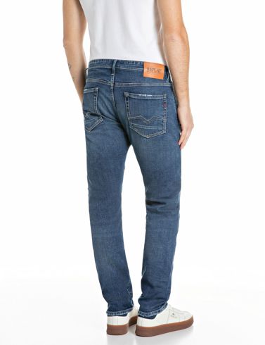 Replay Aideen Straight Fit Deep Blue Indigo Stretch Denim